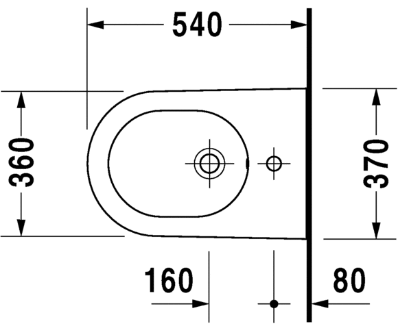 Подвесное биде Duravit Starck-2 2271150000