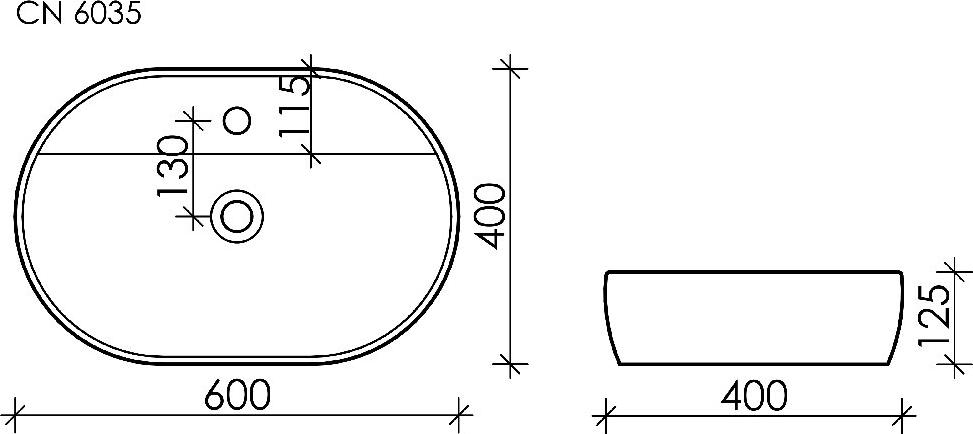 Раковина Ceramica Nova Element 60 CN6035, белый