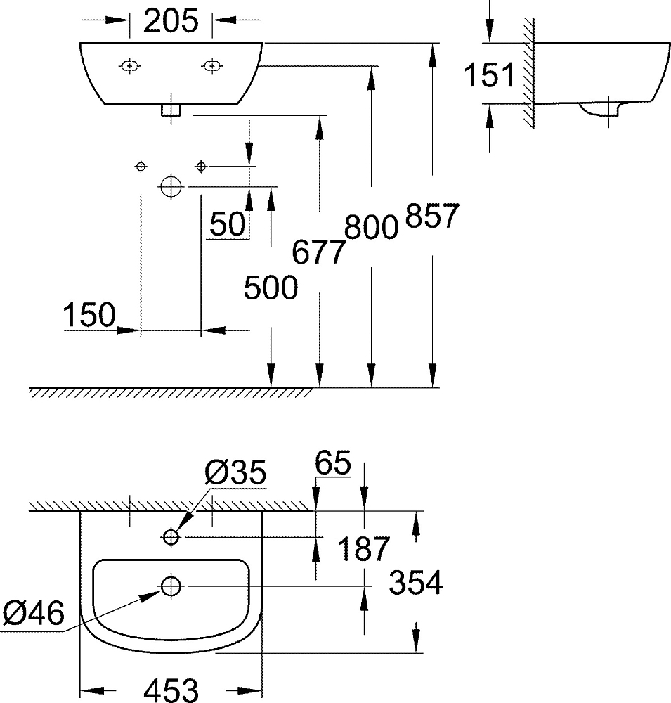 Рукомойник Grohe Bau Ceramic 39424000