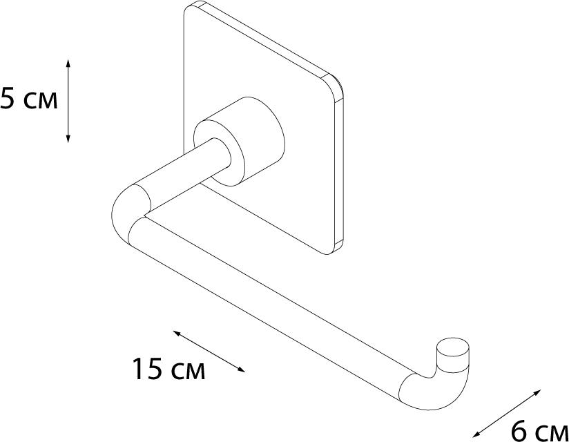 Держатель туалетной бумаги Fixsen Square FX-93110 хром