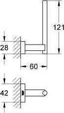 Держатель для запасных рулонов Grohe Essentials Cube 40623001