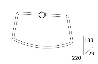 Полотенцедержатель FBS Universal UNI 033 хром