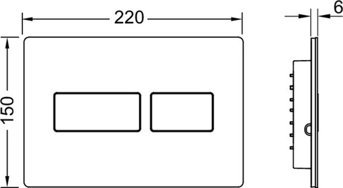 Кнопка смыва Tece Solid 9240433 белый