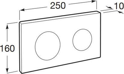 Кнопка смыва Roca PL-10 890089005 белый, хром матовый