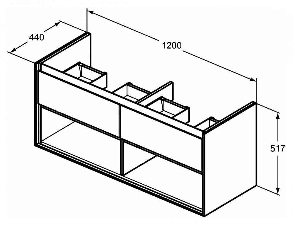 Тумба под раковину Ideal Standard Connect Air E0829B2 белый