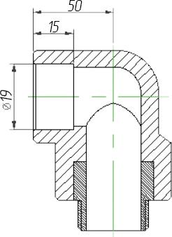 Угольник Kalde 3222-emo-200c00 20х3/4"