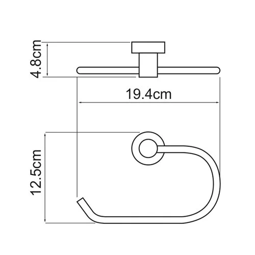 Полотенцедержатель WasserKRAFT Donau K-9400 K-9460 хром