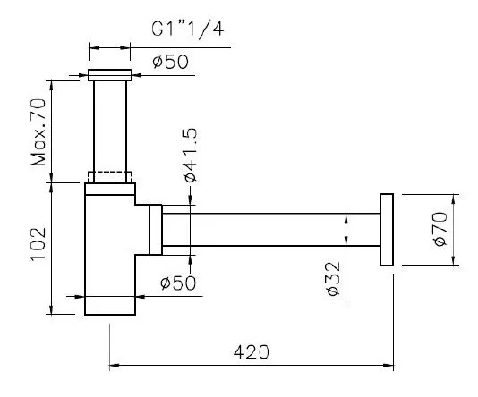 Сифон для раковины AQG Fosc 400110525 черный