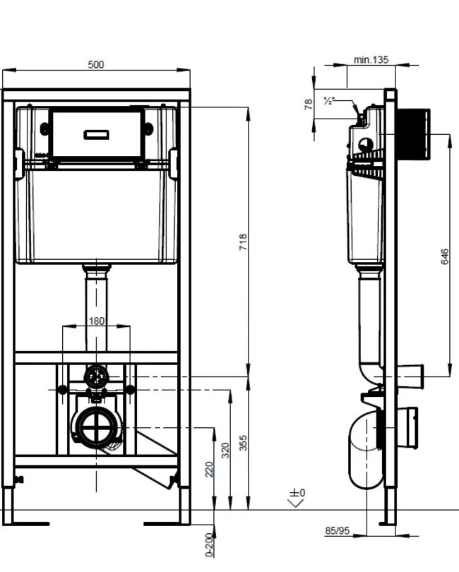 Инсталляция Gustavsberg с унитазом Gustavsberg Nordic 2330 GB112330001000, сиденье стандарт, комплект