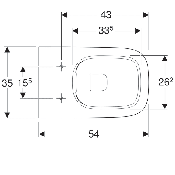 Приставной унитаз Geberit Smyle Square 500.840.00.1