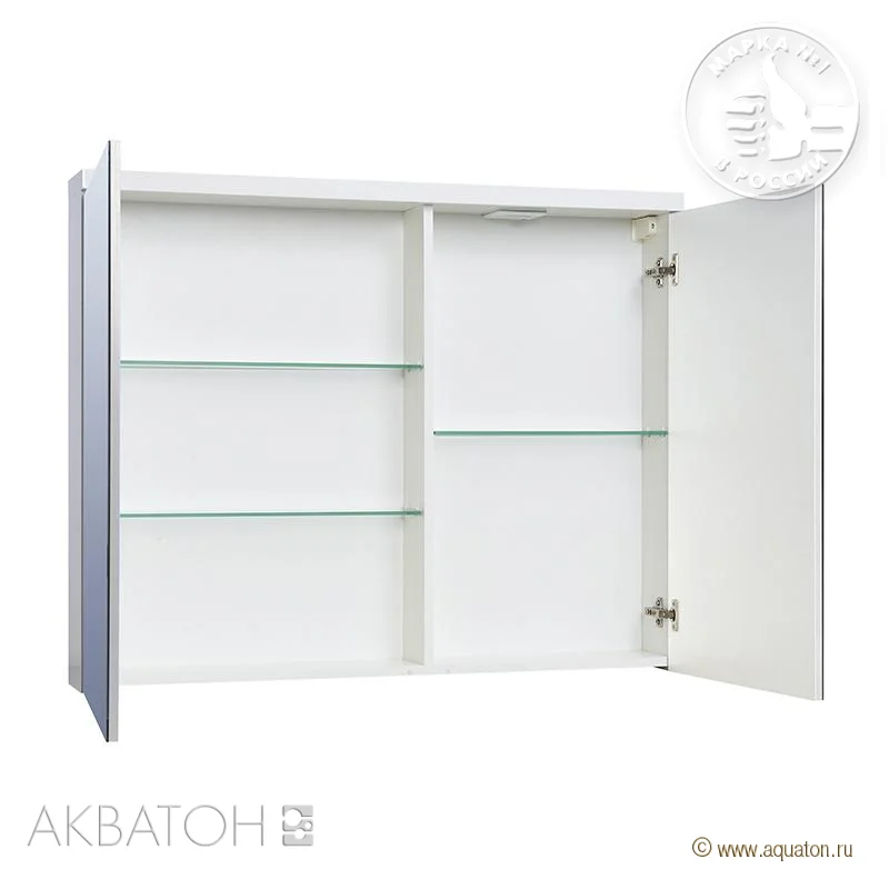 Зеркальный шкаф Aquaton Брук 1A200702BC010 белый