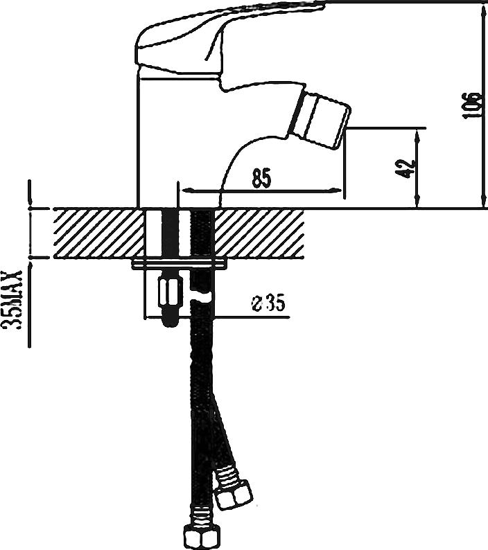 Смеситель Dorff F8683100 для биде