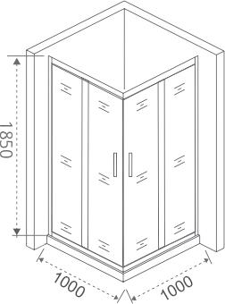 Душевой уголок Good Door Jazze CR-100-G-BR 100x100