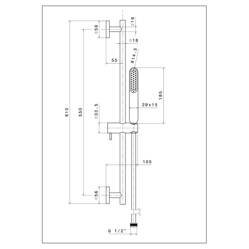 Душевой гарнитур Kerama Marazzi Ole 69456KM.01.093 черный