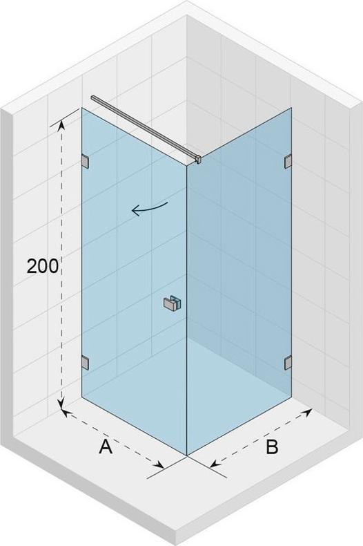 Душевой уголок Riho SZ Scandic NXT X201 77x87 см R G001034120, профиль хром