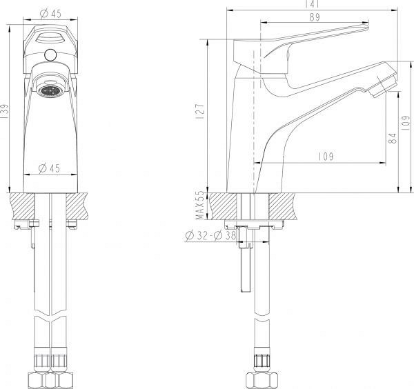 Комплект смесителей 3 в 1 Bravat Eco-D F00314C, хром