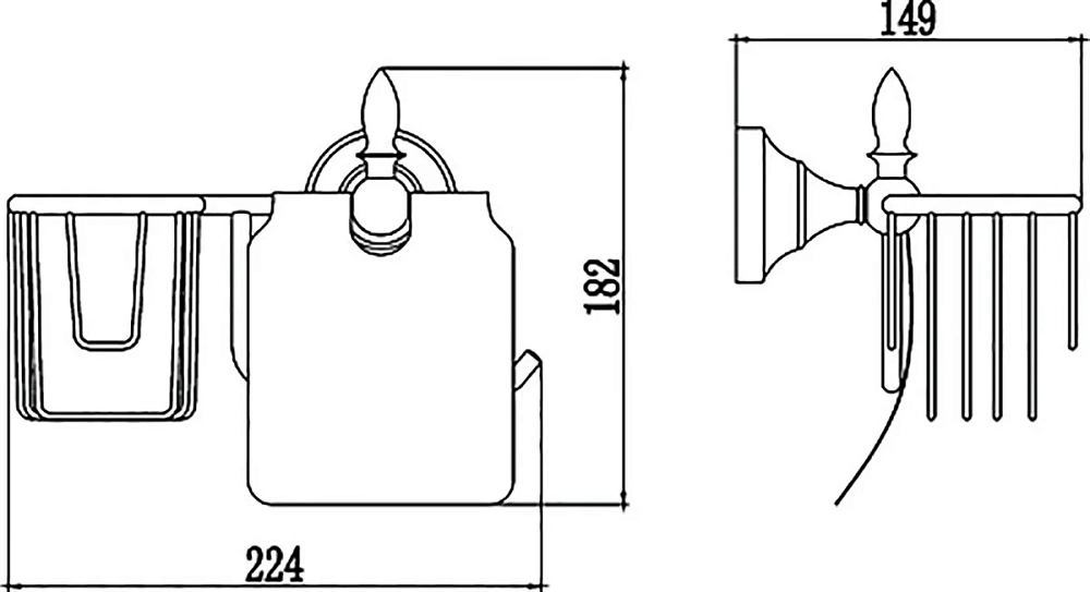 Держатель туалетной бумаги Savol Серия 68a S-L06851A хром