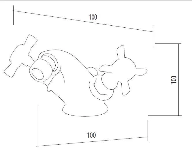 Смеситель для биде M&Z Epoca EPC02225 бронза