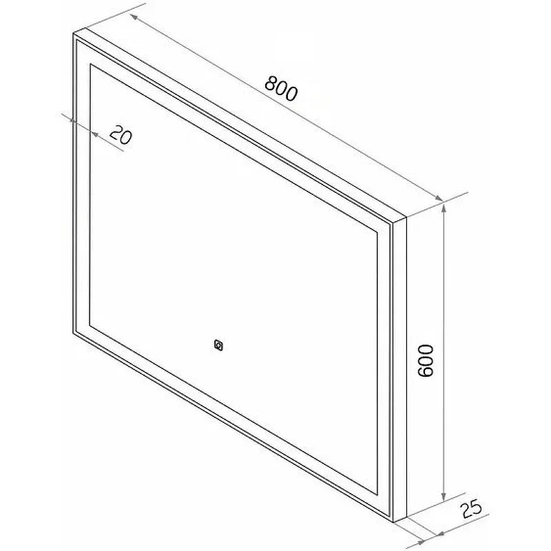 Зеркало Континент Frame Black ЗЛП183 черный