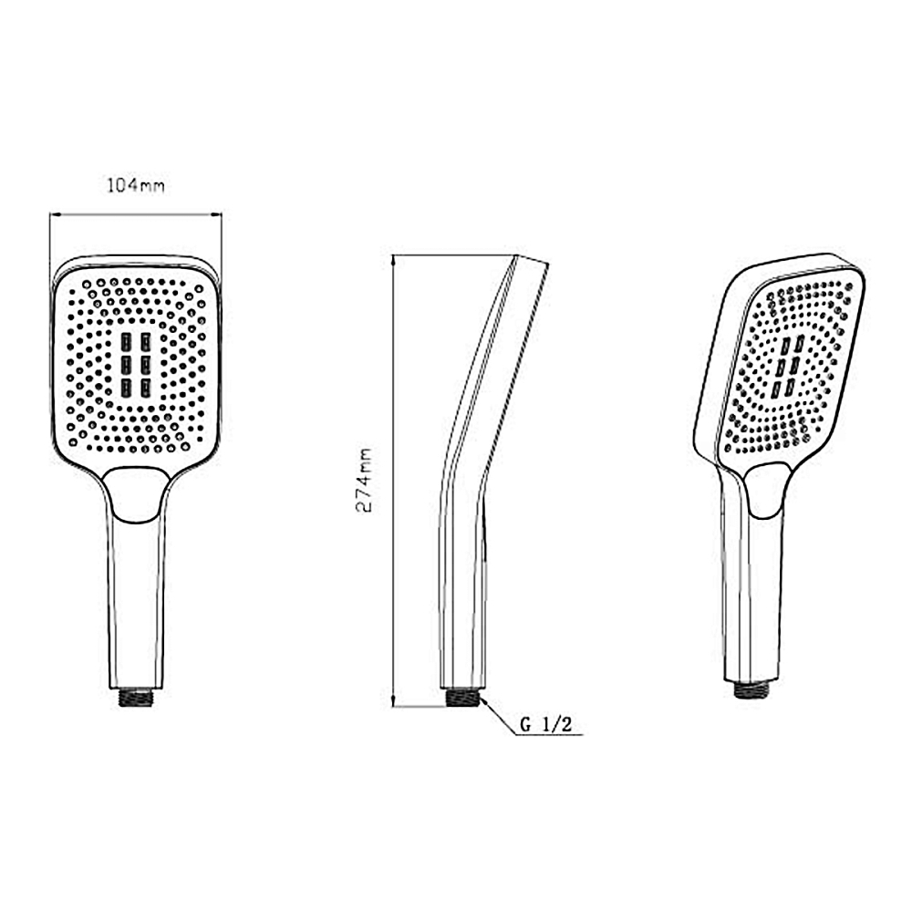 Ручной душ со шлангом Vincea VSHN-41HCH, хром