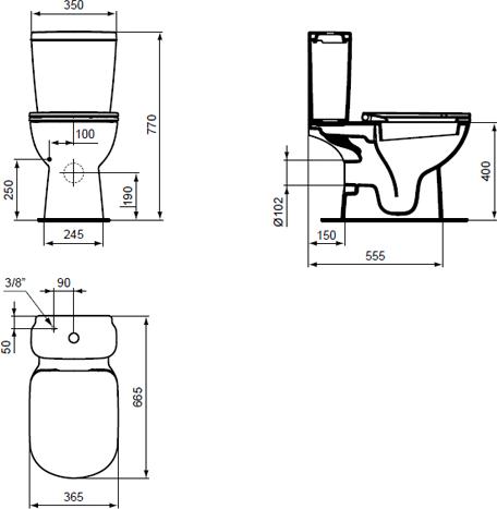 Чаша для унитаза Ideal Standard Vista T337601