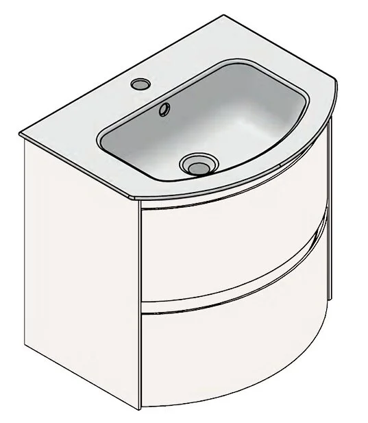 Тумба под раковину Berloni Bagno Way Round WAR0001 101/101 белый