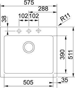 Кухонная мойка 57 см Franke Maris MRG 210-58 135.0339.203, белый