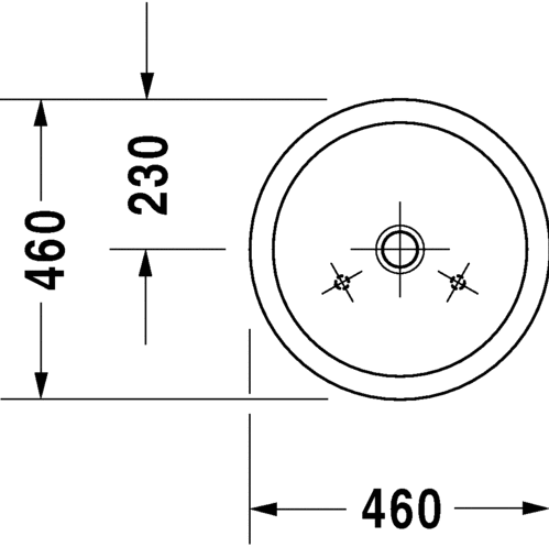 Раковина на столешницу 46 см Duravit Starck-1 0445460000