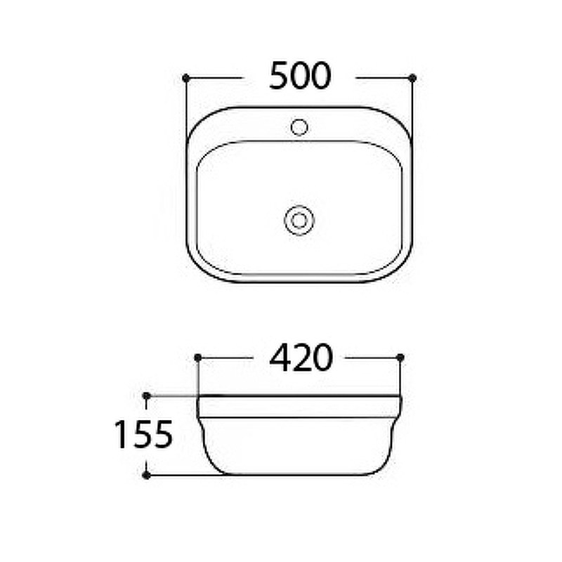 Раковина Aquatek Амадео 50 AQ5042-00 белый