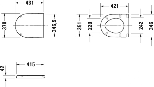 Крышка-сиденье Duravit Starck 3 0063890095 с микролифтом петли хром