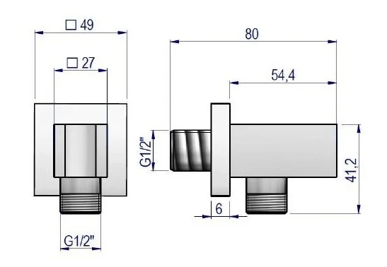 Шланговое подключение  AQG CCT 19CCT0125 хром