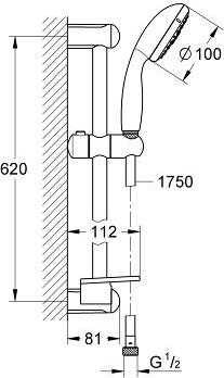 Душевой гарнитур Grohe Tempesta New 28436001