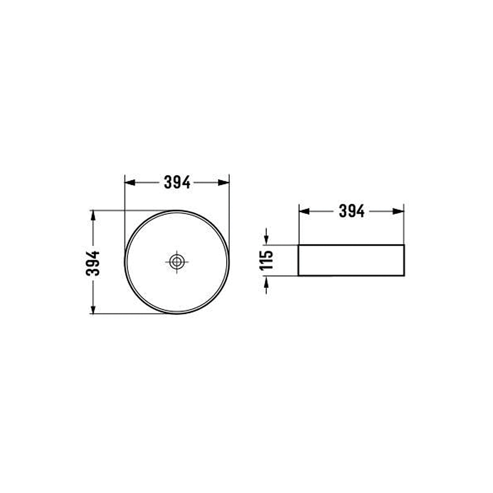 Раковина Vincea VBS-216MB 39.4 см, черный матовый