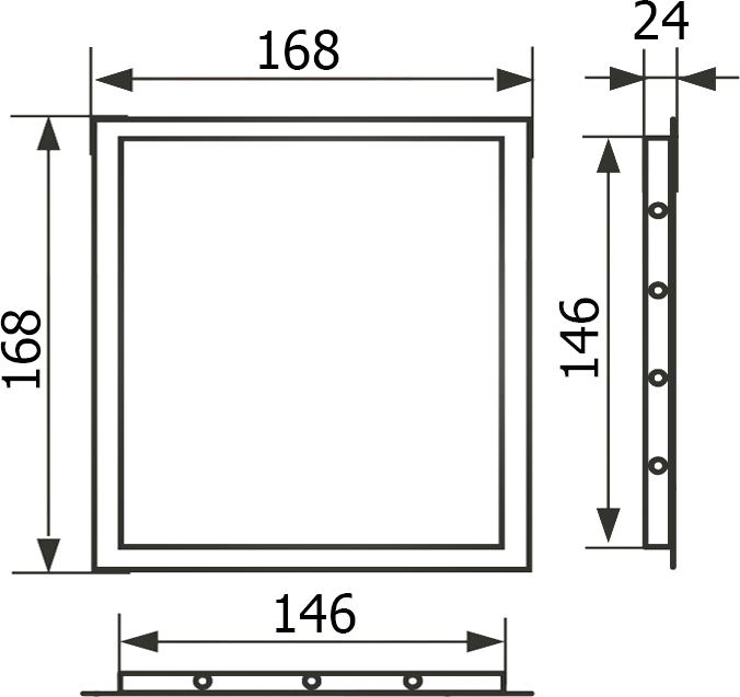 Настенный люк Evecs Л1515 Chrome