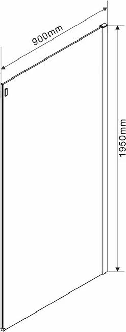 Боковая стенка Vincea Como VSG-1C900CLB стекло прозрачное, черный