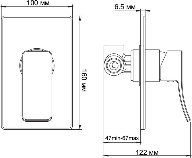 Смеситель Wasserkraft Aller 10651 для душа