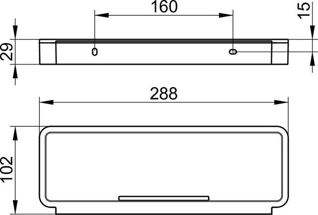 Полка для душа Keuco Plan 14959010051 хром/белый