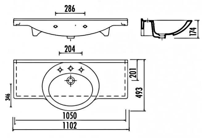 Раковина Creavit Etol ET110-00CB00E-0000 белый