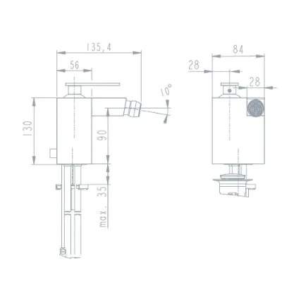 Смеситель для биде Jado Cubic F1425AA хром