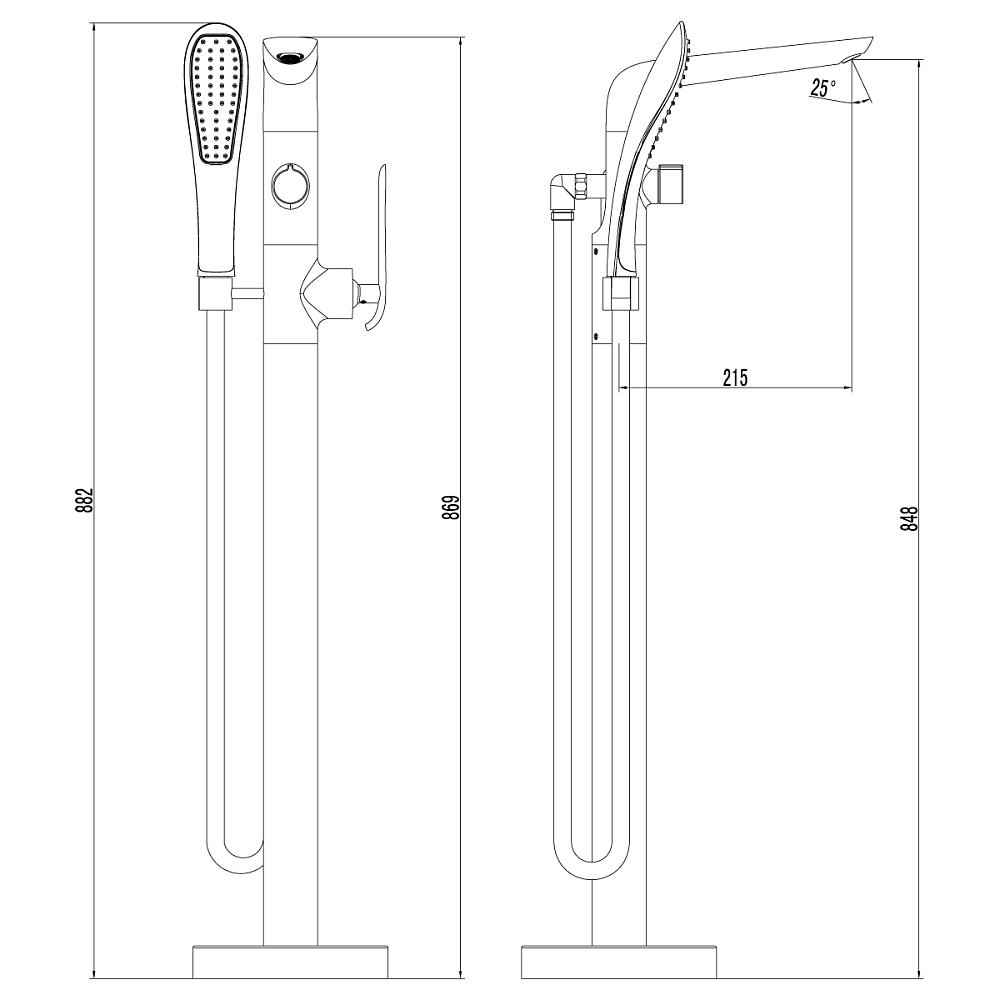 Смеситель для ванны Lemark Melange LM4944CW хром, белый