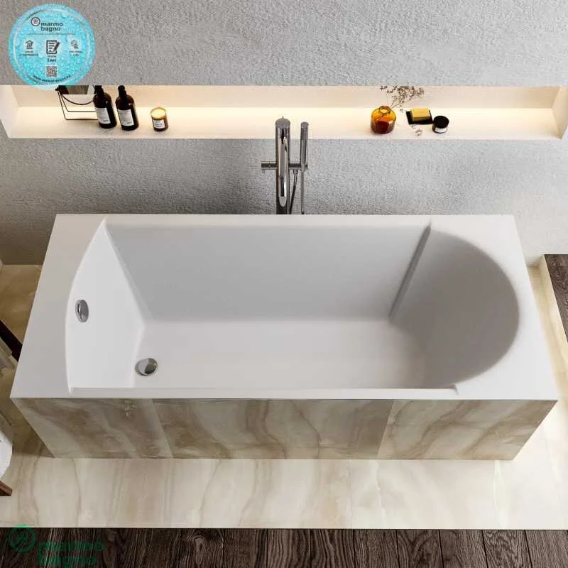 Ванна из искуственного камня Marmo Bagno MB-GL150-70 белый