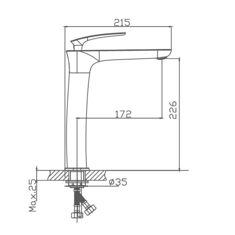 Смеситель для раковины Haiba HB11616 хром