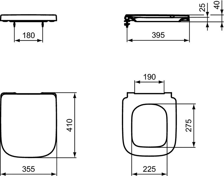 Крышка-сиденье Ideal Standard I.Life S T473701 с микролифтом, белый