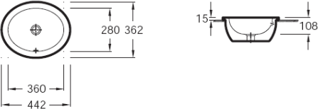 Раковина 44 см Jacob Delafon Vox EYJ102-00