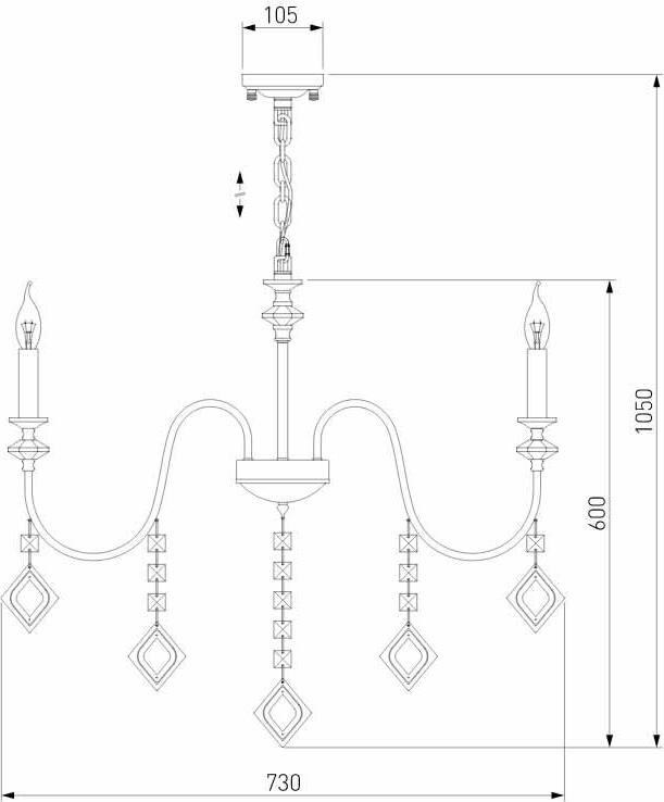 Подвесная люстра Eurosvet Telao 10120/8 золото/тонированный хрусталь Strotskis Smart