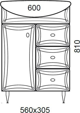 Мебель для ванной Aqualife Design Котка 60