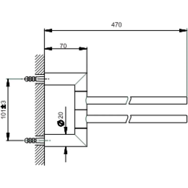 Полотенцедержатель Cisal System SY09021021 хром