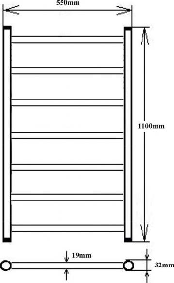 Полотенцесушитель электрический 55x110 см Zorg ZR 014 ZR 444 с полкой, бронза