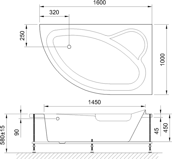 Акриловая ванна Royal Bath ALPINE 160x100 RB819101R