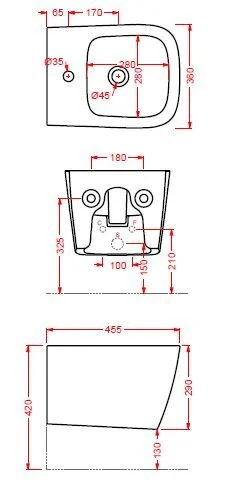 Подвесное биде ArtCeram A16 Mini ASB003 05 00 белый